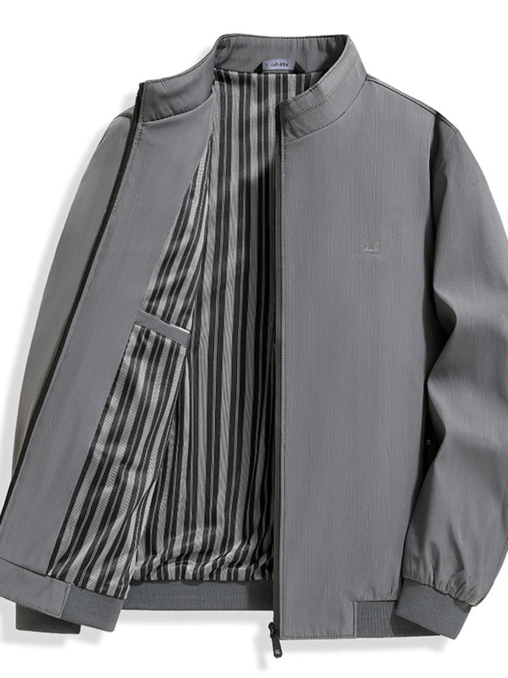 Men's Plus Size Zip Up Long Sleeve Jacket