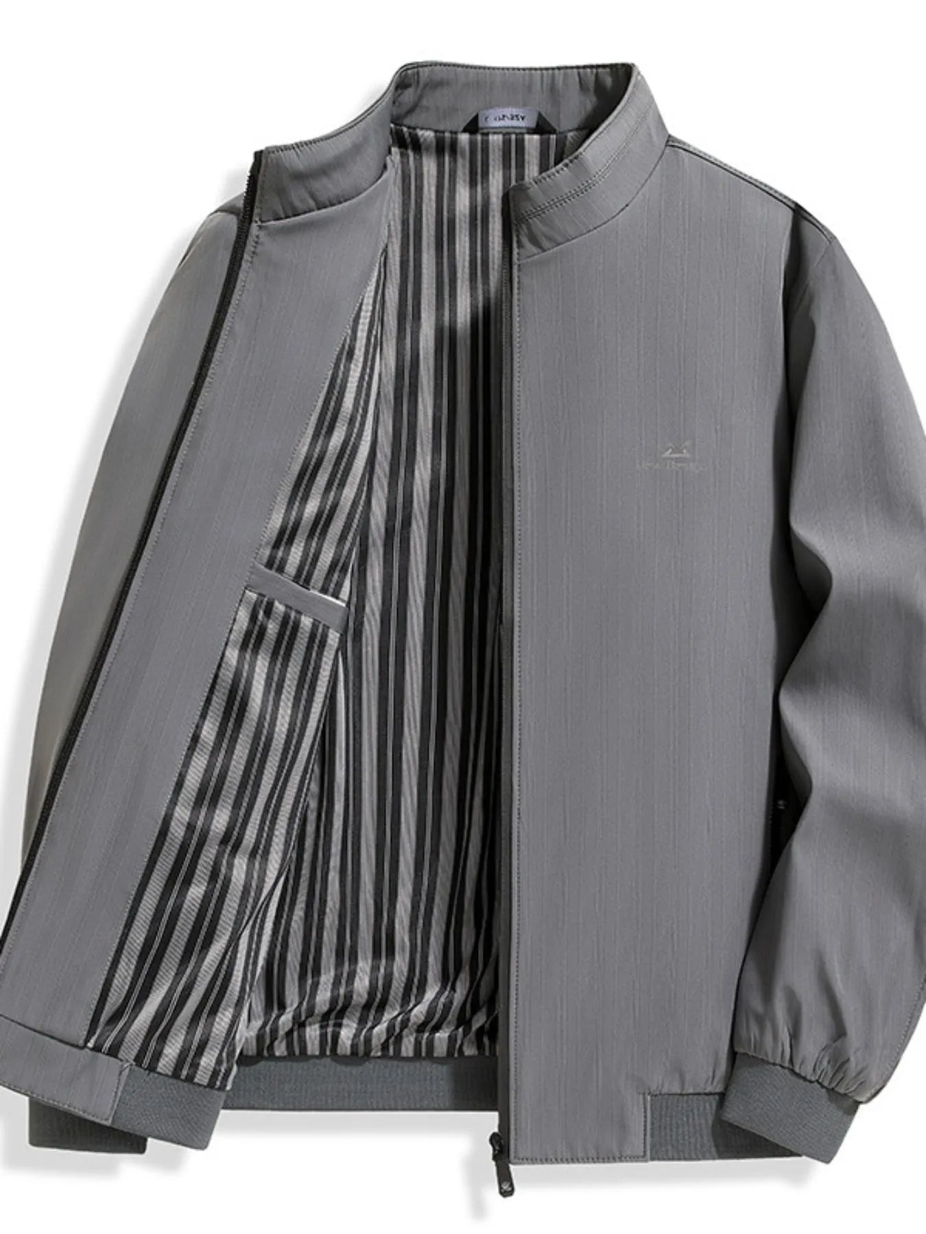 Men's Plus Size Zip Up Long Sleeve Jacket