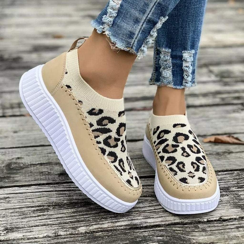 Round Toe Platform Slip-Ons