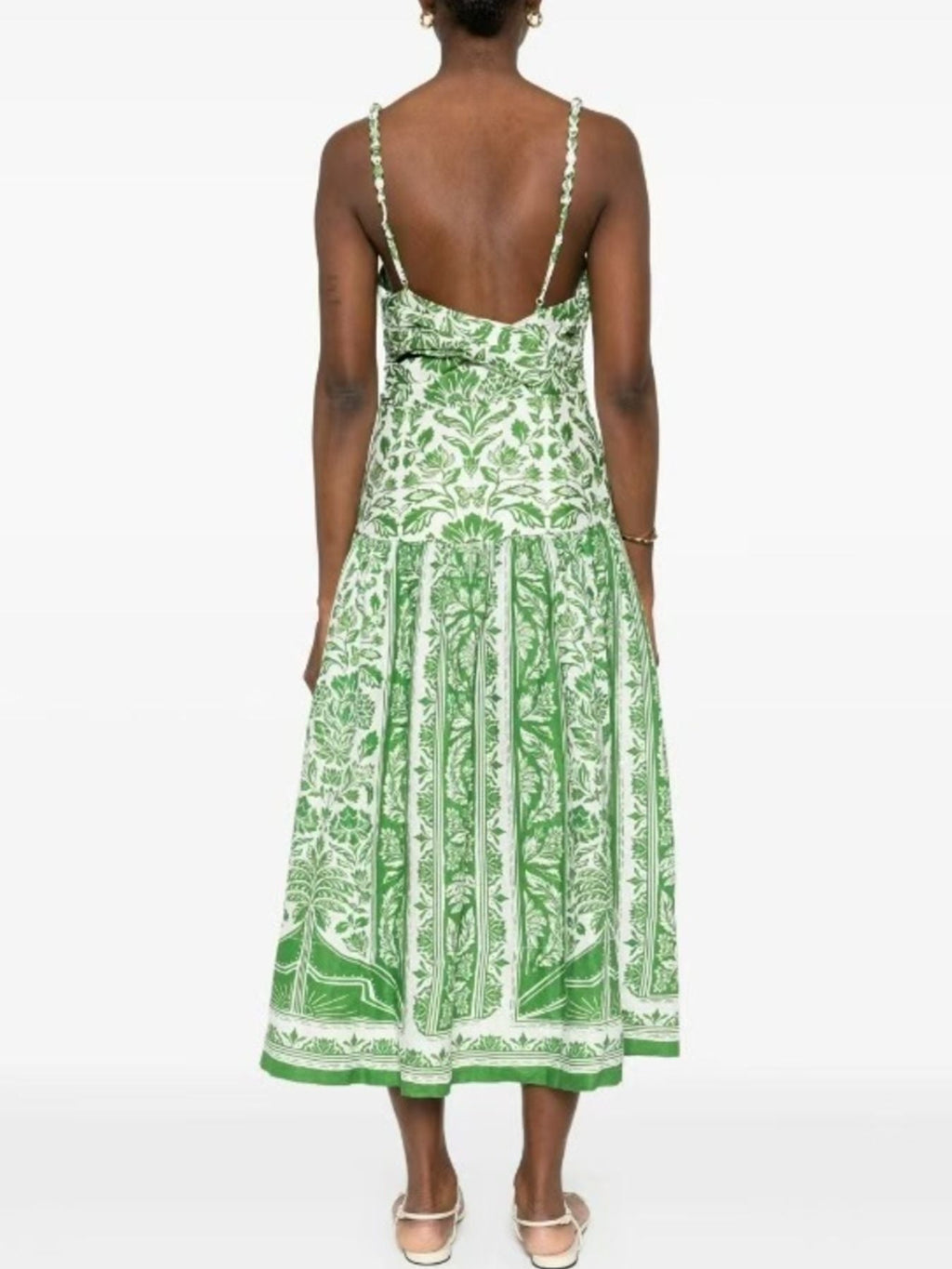 Printed A-Line Midi Cami Dress