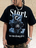 Men's Graphic Round Neck Oversized T-Shirt