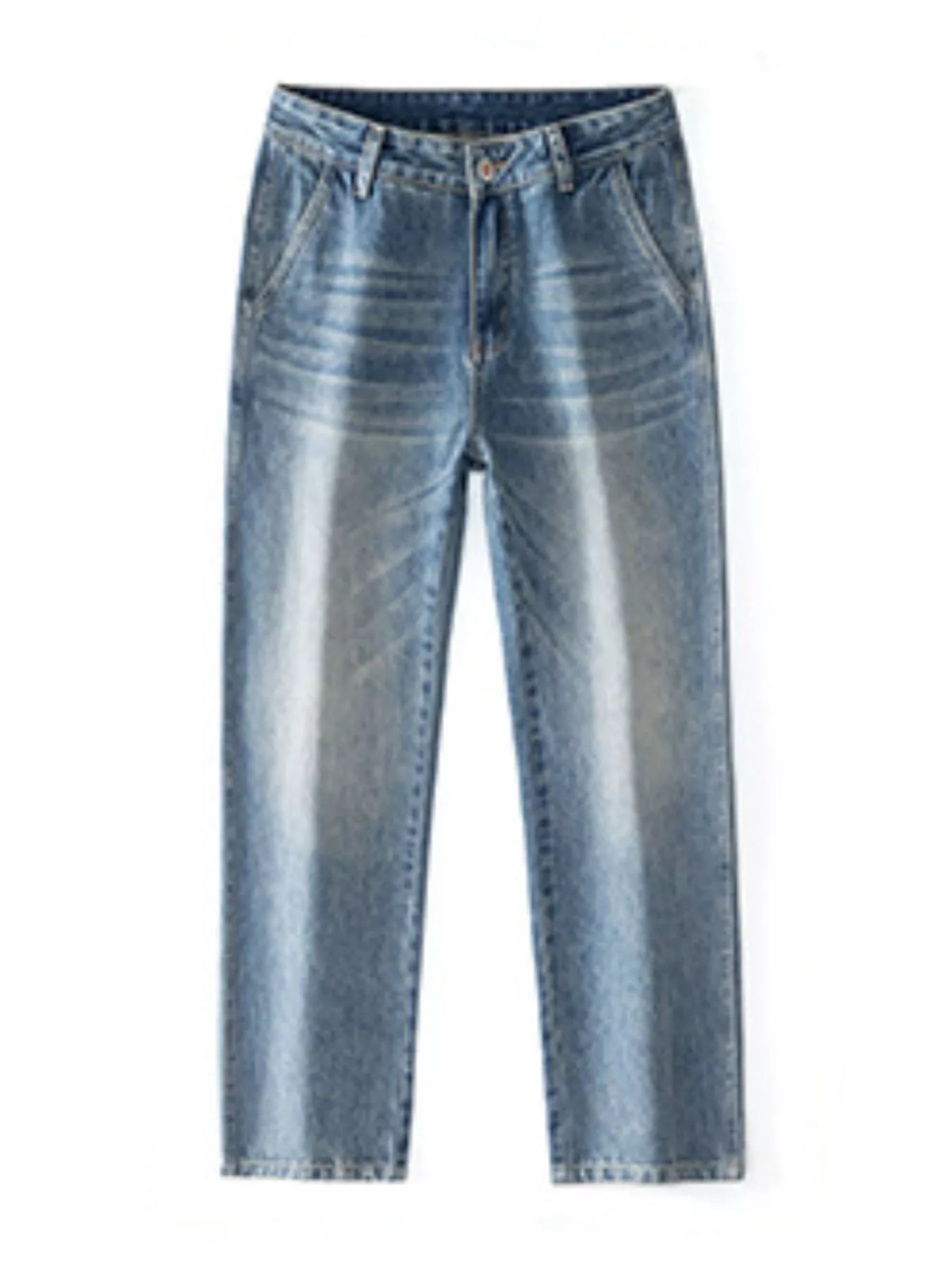 Men's Loose Fit Washed Jeans