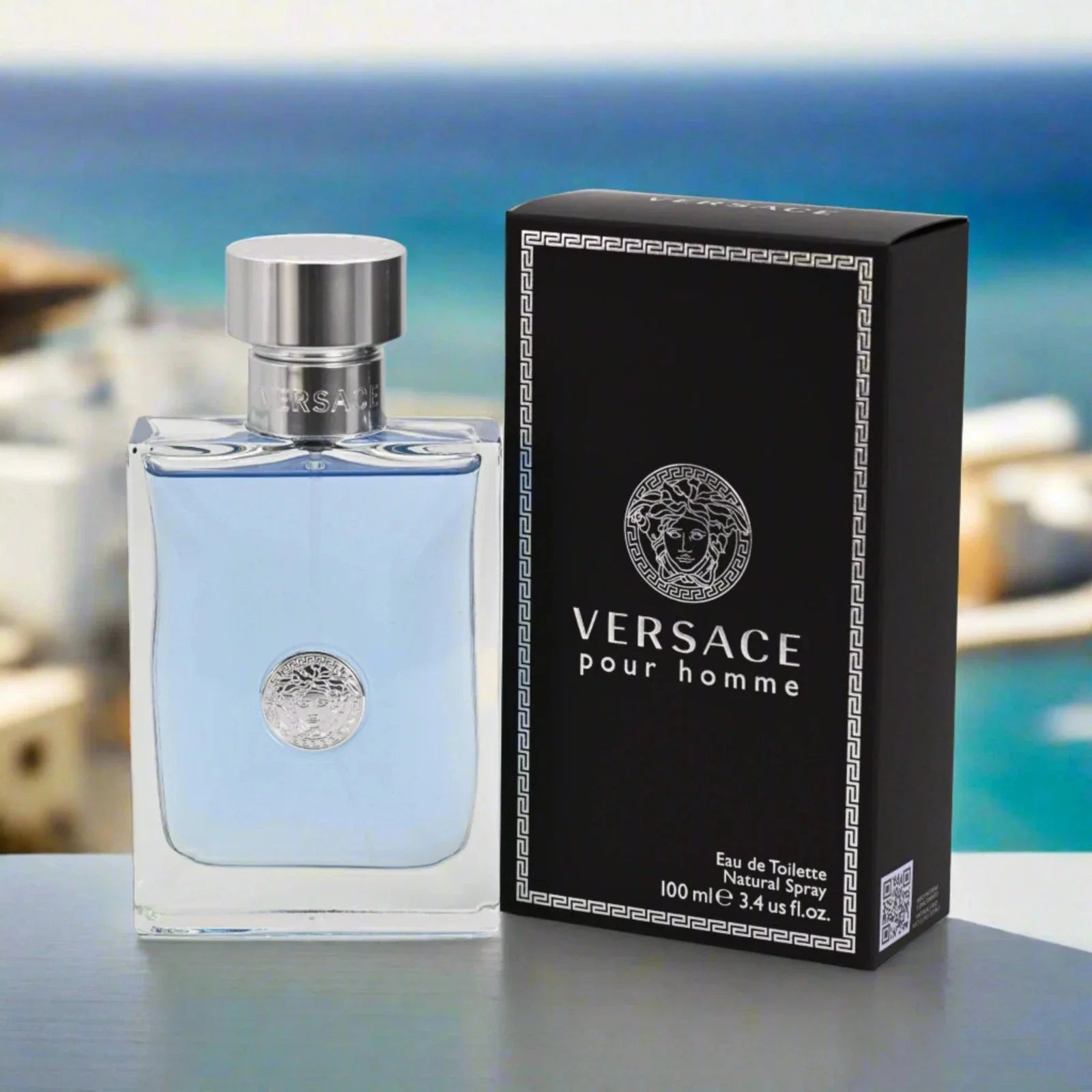 Versace Pour Homme Eau de Toilette for Men – 3.4 oz Fresh Citrus Woody Fragrance