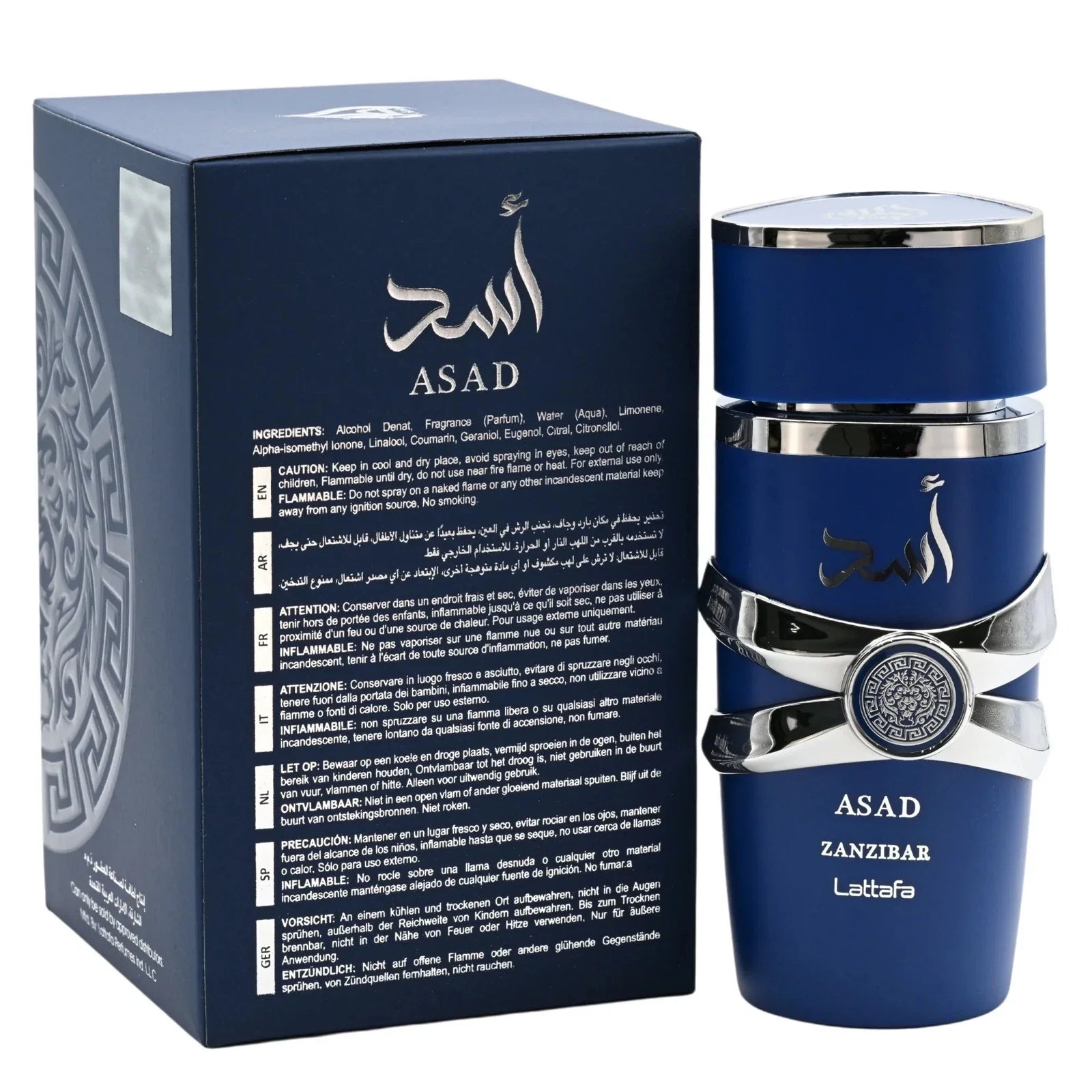 Asad Zanzibar by Lattafa Cologne for Men EDP 3.4 oz