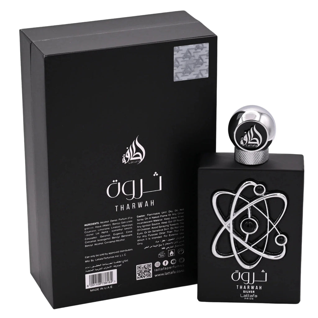 Lattafa Pride Tharwah Silver Unisex Eau De Parfum 3.4 oz