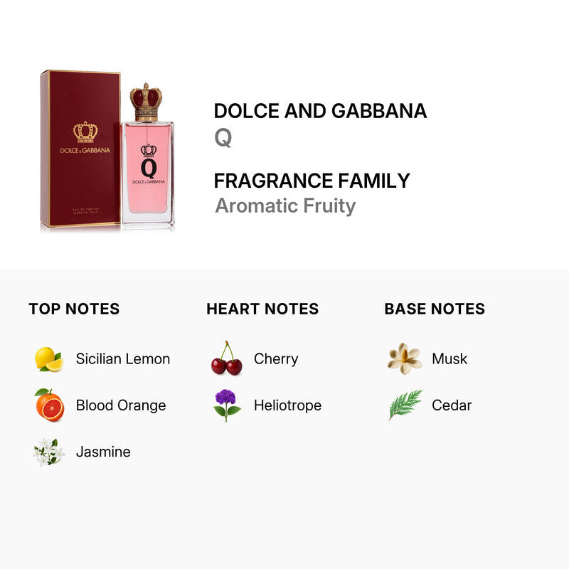 Q by Dolce & Gabbana Perfume for Women EDP Spray 3.4 oz