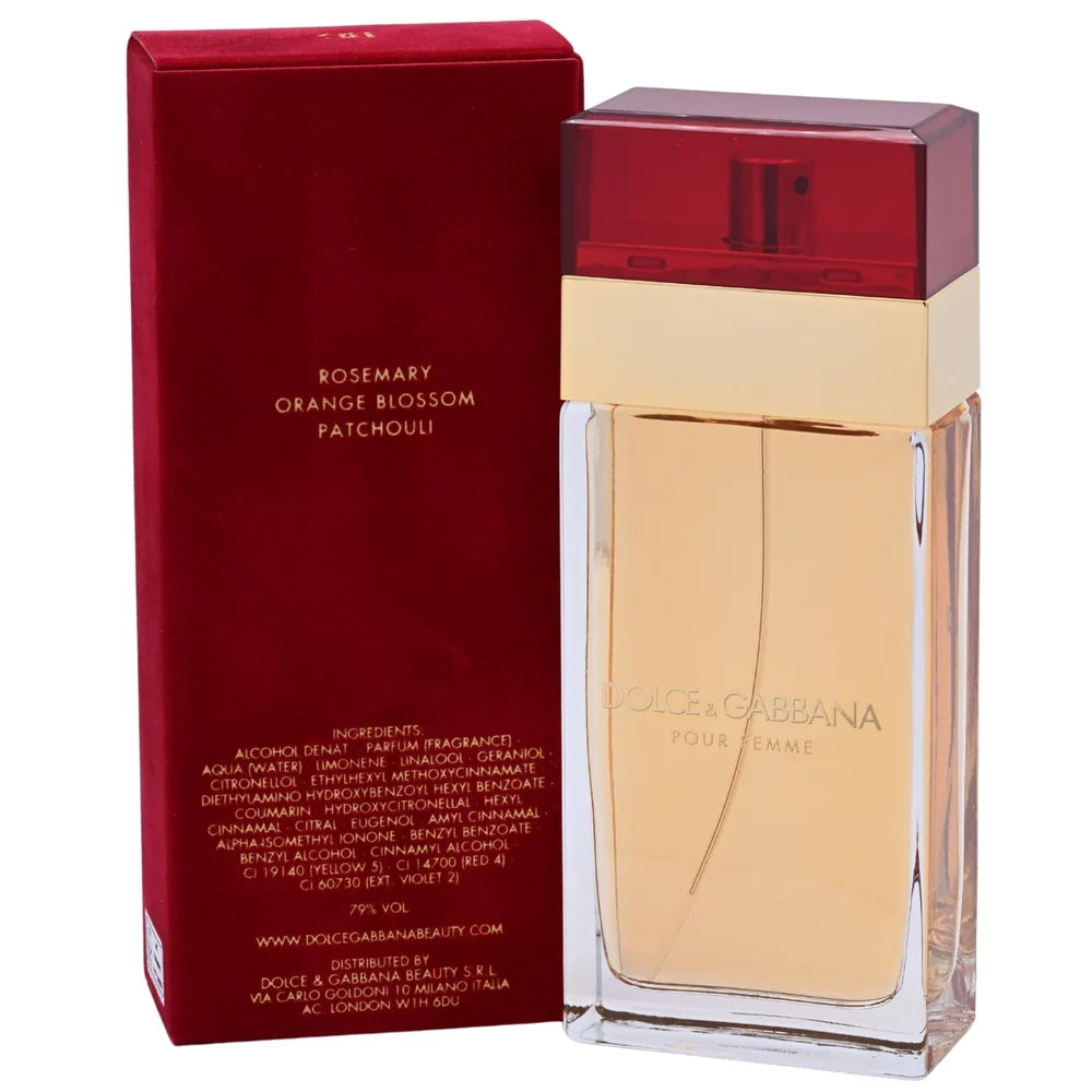 D & G Pour Femme Dolce & Gabbana EDT Spray for Women 3.4 oz