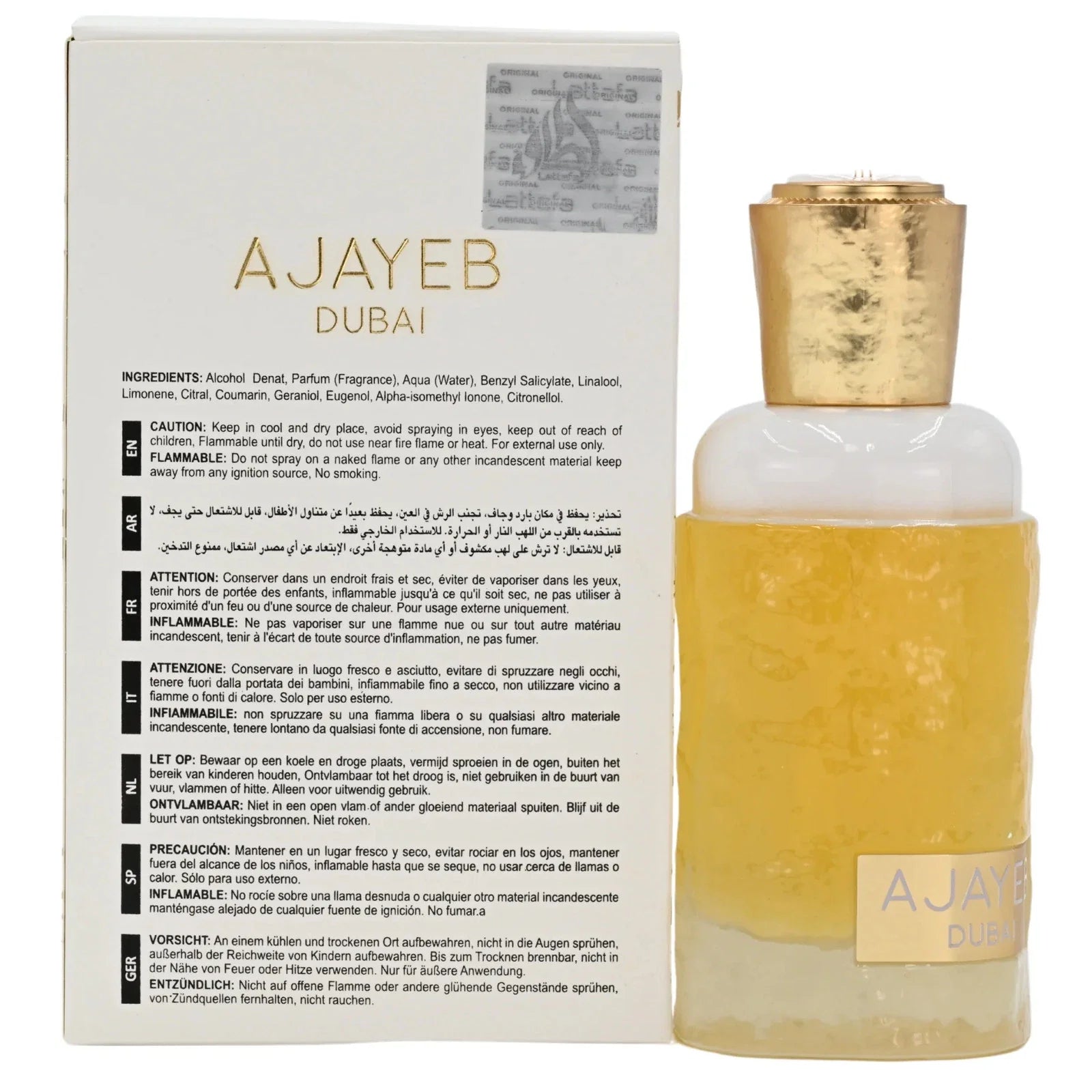 Lattafa Ajayeb Dubai Portrait Unisex Eau De Parfum Spray 3.4 oz