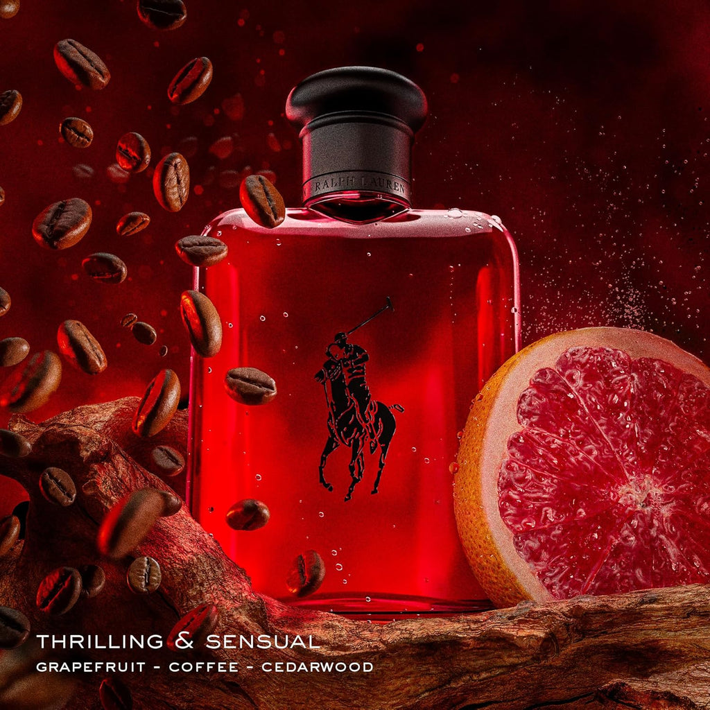 Polo Red by Ralph Lauren Eau De Toilette Spray for Men 4.2 oz