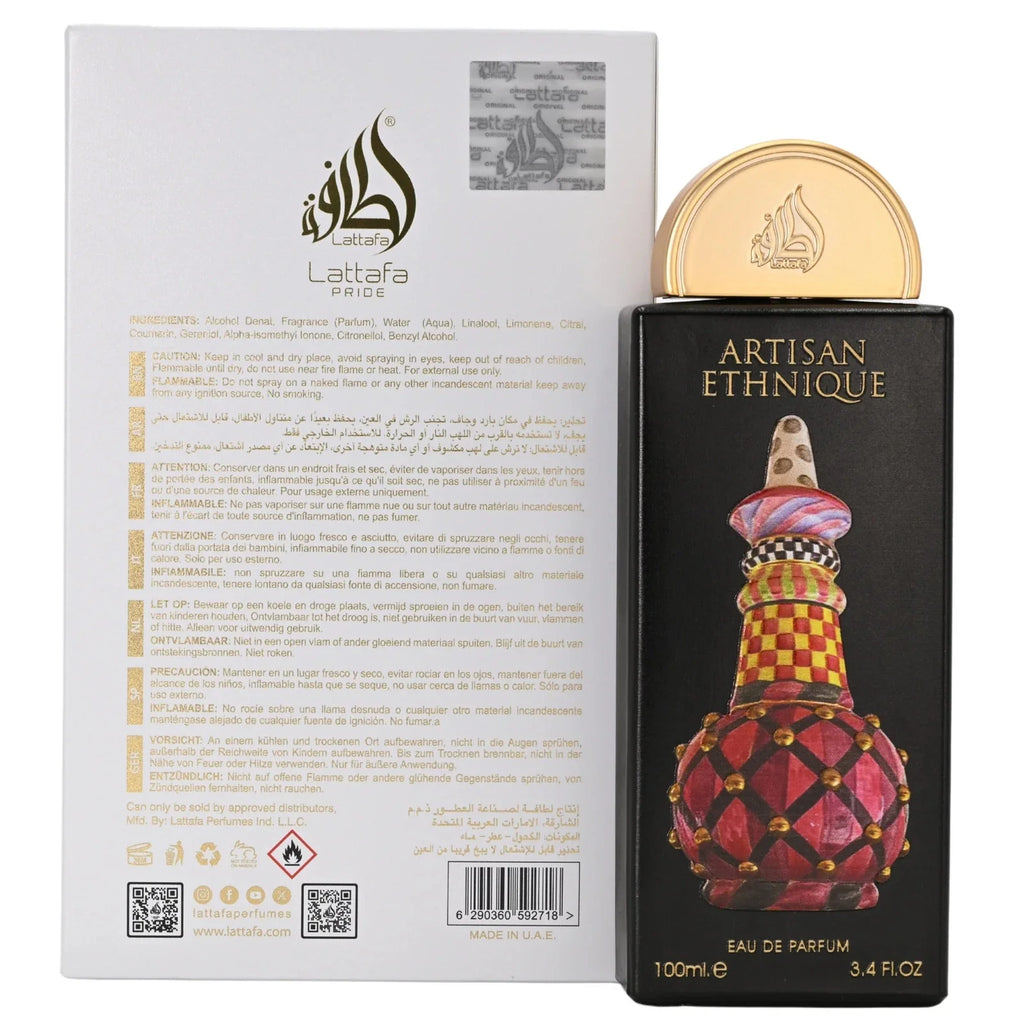 Artisan Ethnique by Lattafa Perfume for Unisex EDP 3.4 oz