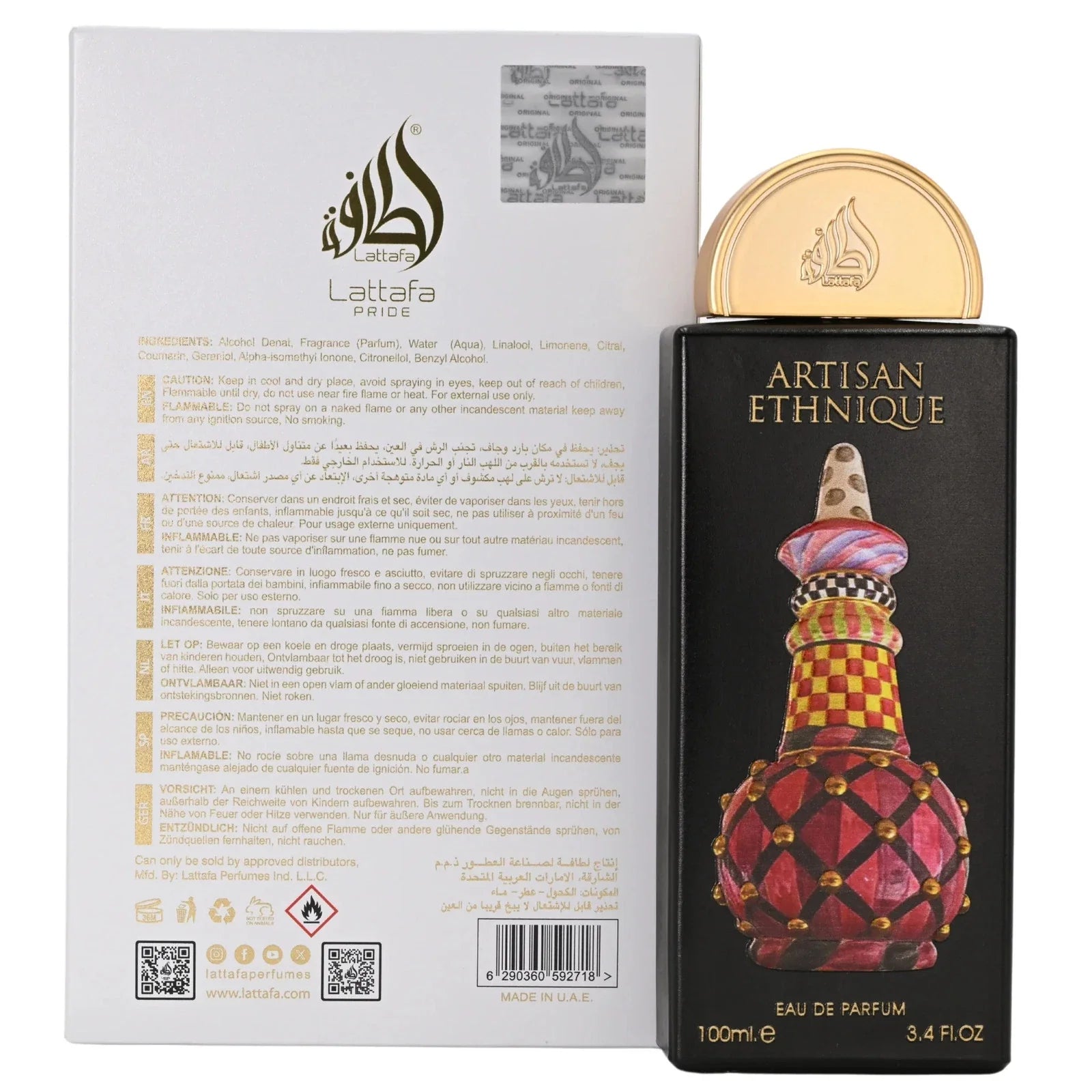 Artisan Ethnique by Lattafa Perfume for Unisex EDP 3.4 oz