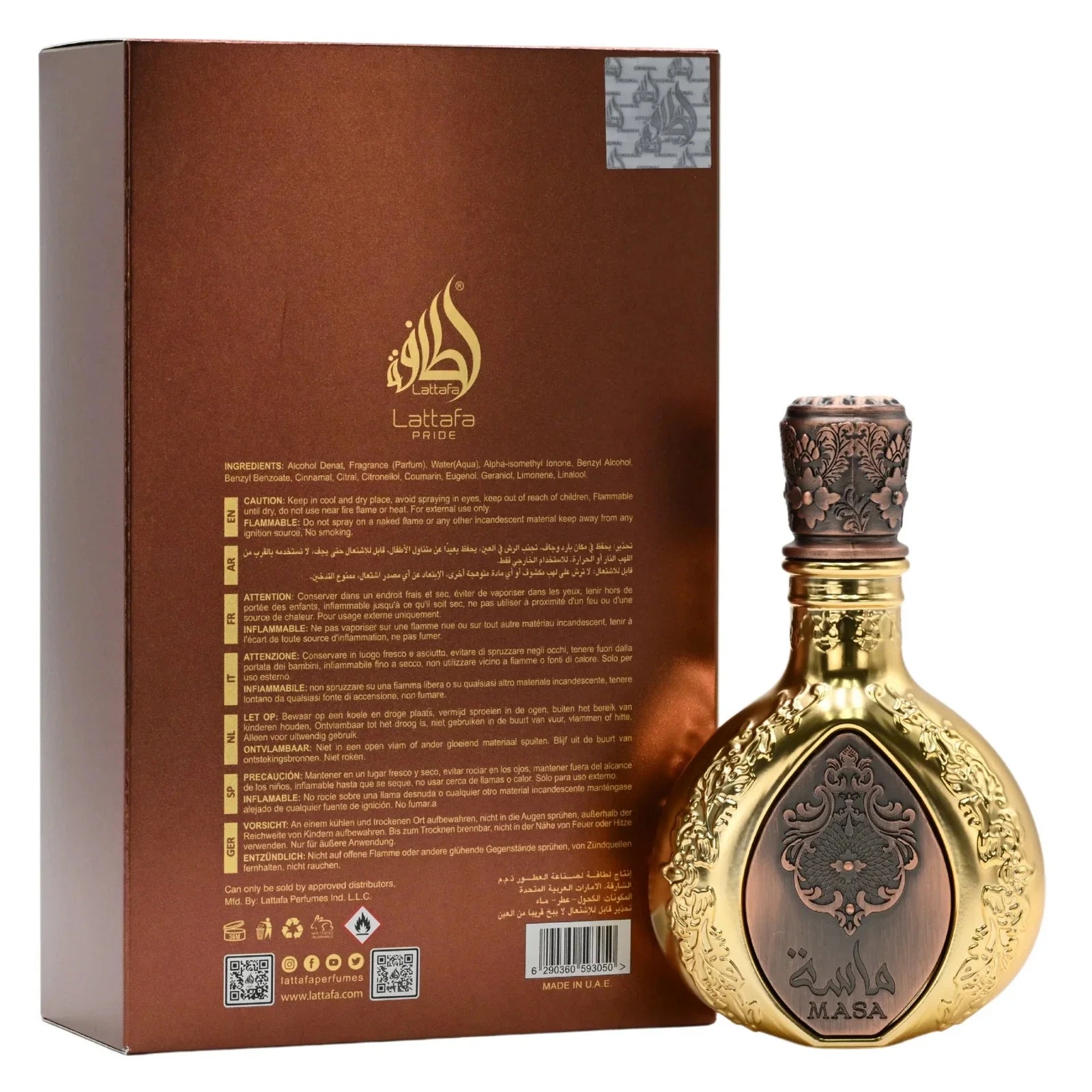 Lattafa Pride Masa Unisex Eau De Parfum Spray 3.4 oz