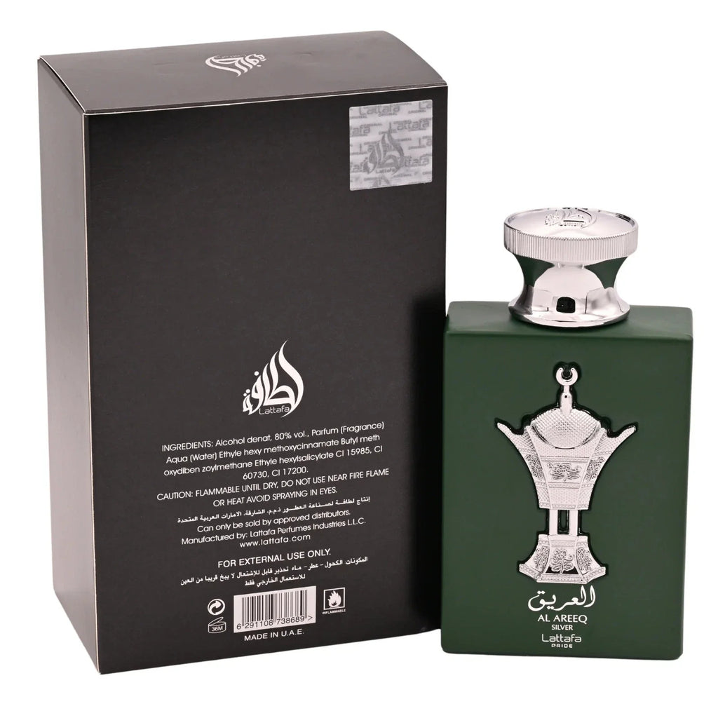 Lattafa Pride Al Areeq Silver Unisex Eau De Parfum Spray 3.4 oz