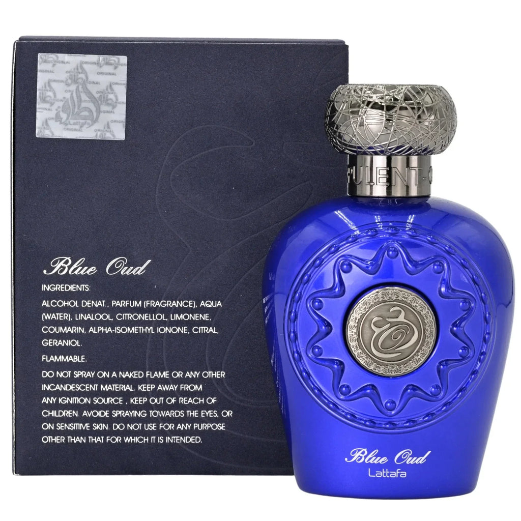 Lattafa Blue Oud Eau De Parfum Spray 3.4 oz Unisex