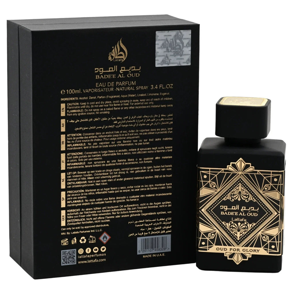Lattafa Badee Al Oud For Glory Eau De Parfum Spray 3.4 oz