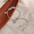 Silver Chain Adjustable Heart Charm Bracelet