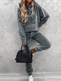 Kangaroo Pocket Hoodie and Pants Set