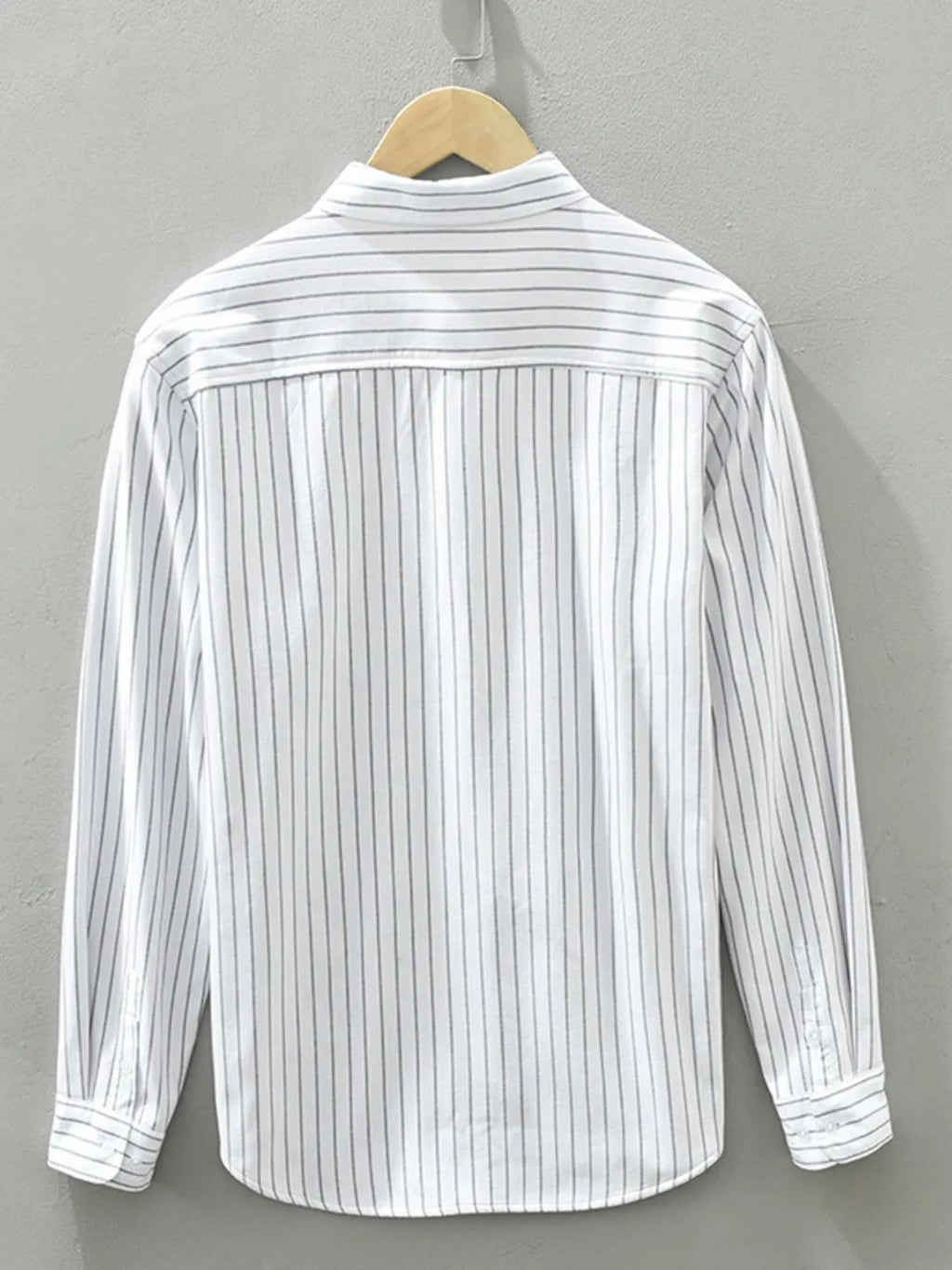 Men's Plus Size Striped Button Up Long Sleeve Shirt