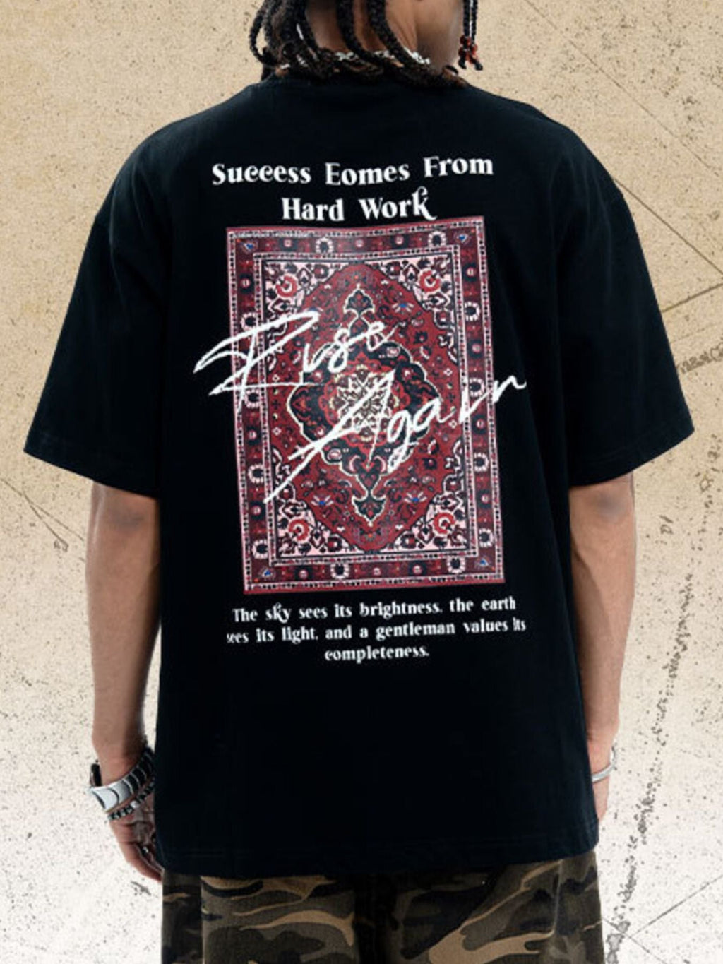 Men's Graphic Round Neck Oversized T-Shirt