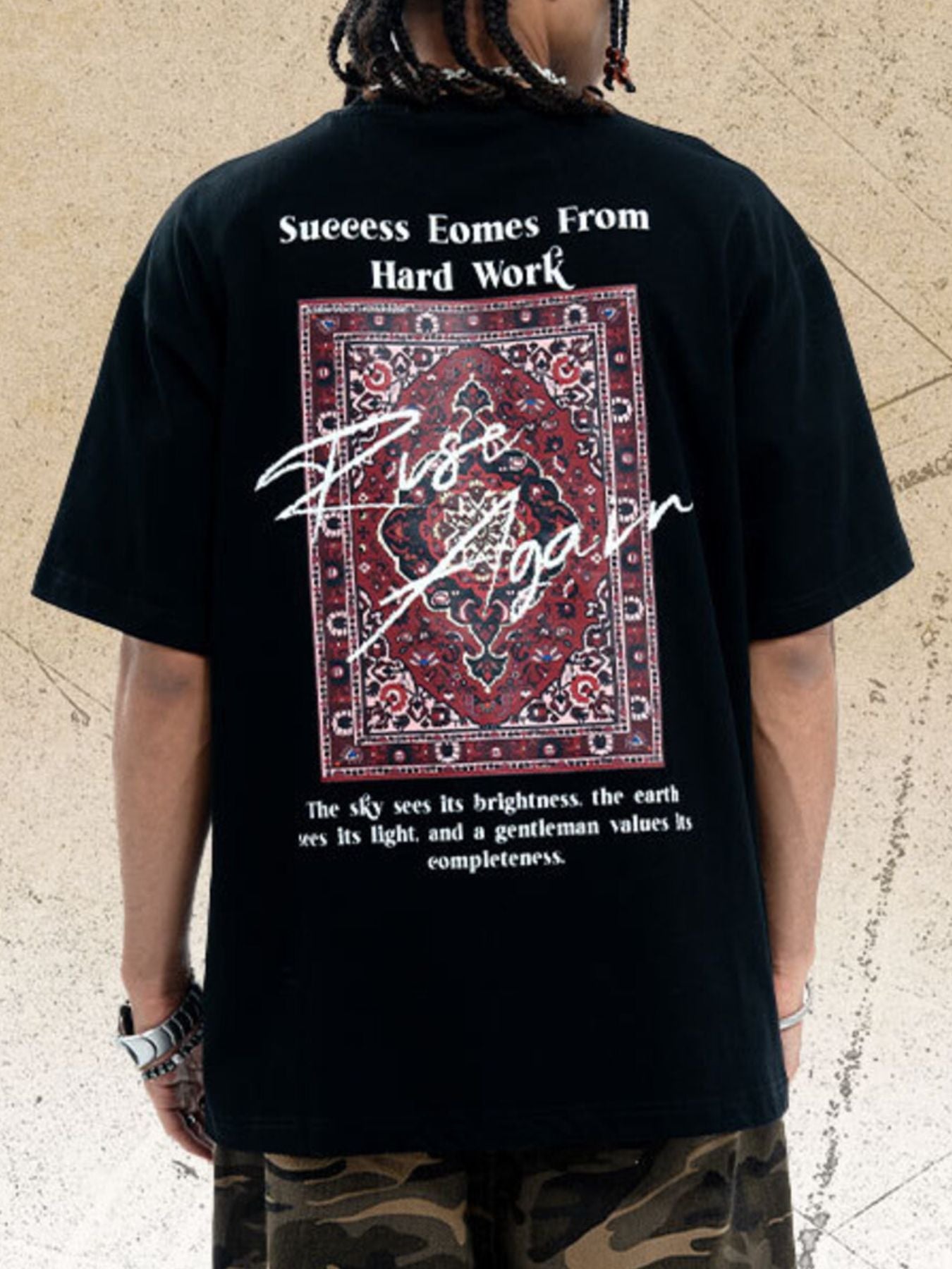 Men's Graphic Round Neck Oversized T-Shirt