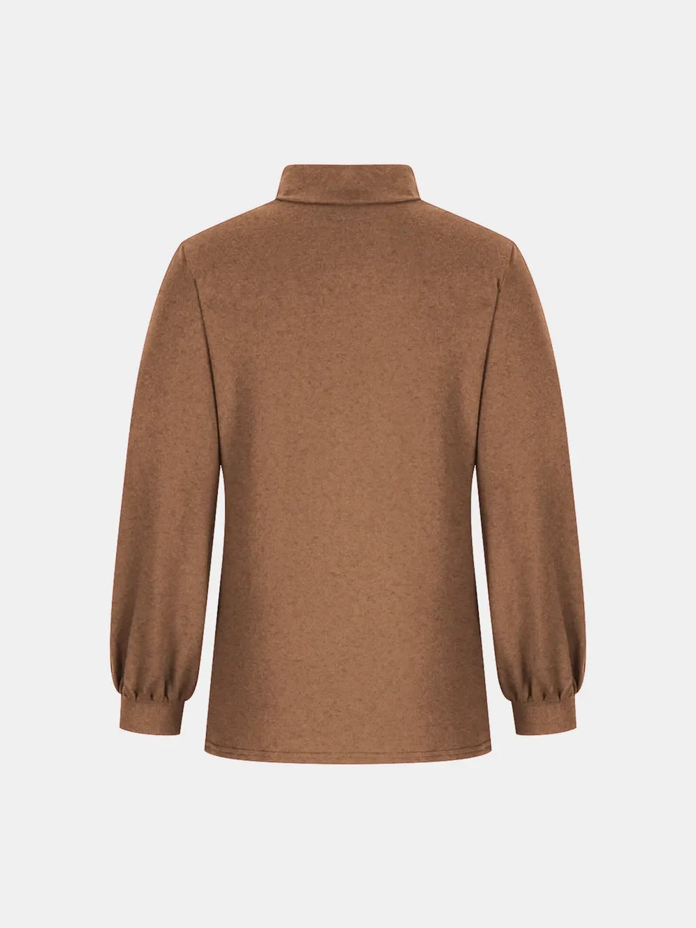 Full Size Mock Neck Long Sleeve T-Shirt