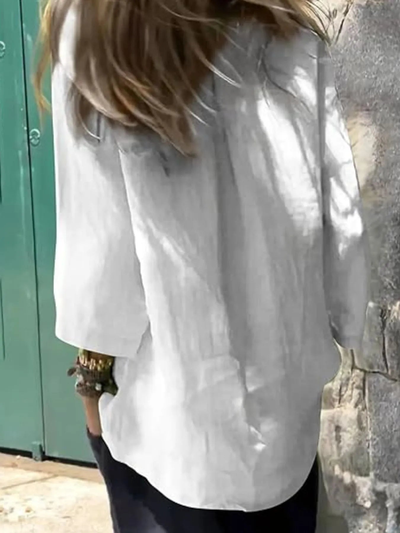 Full Size Round Neck Relaxed Fit Blouse Plus Size