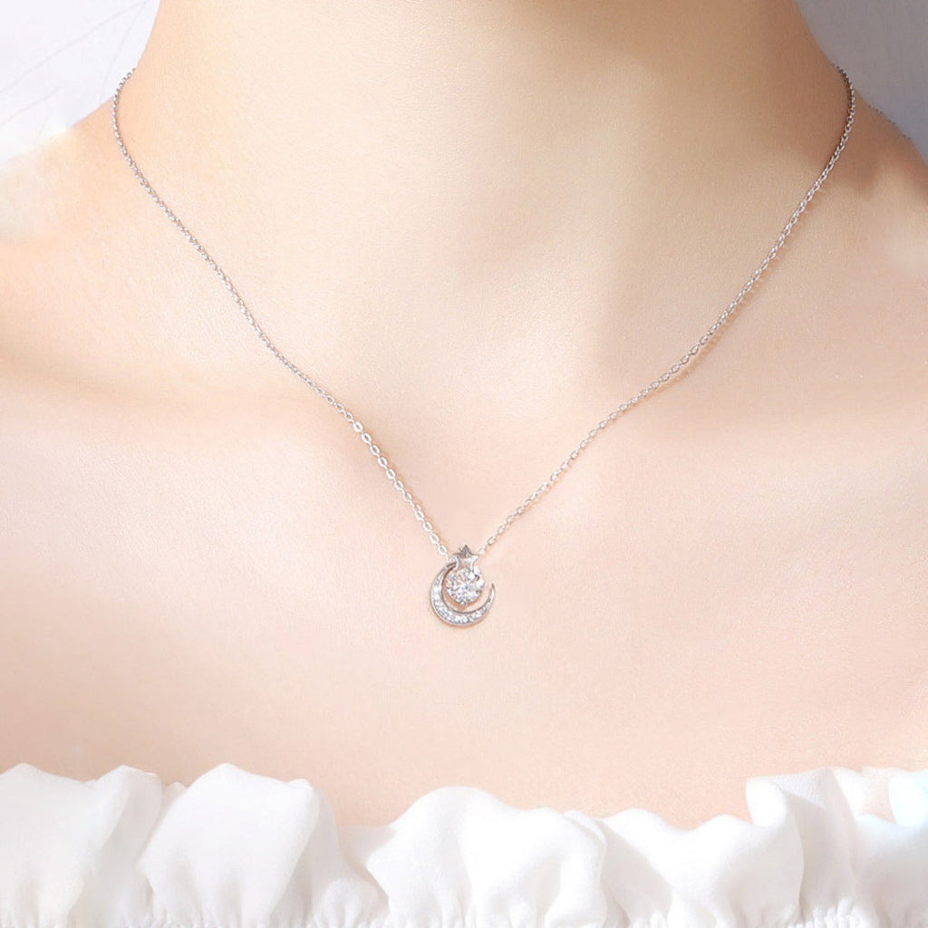 Star and Moon Pendant Necklace