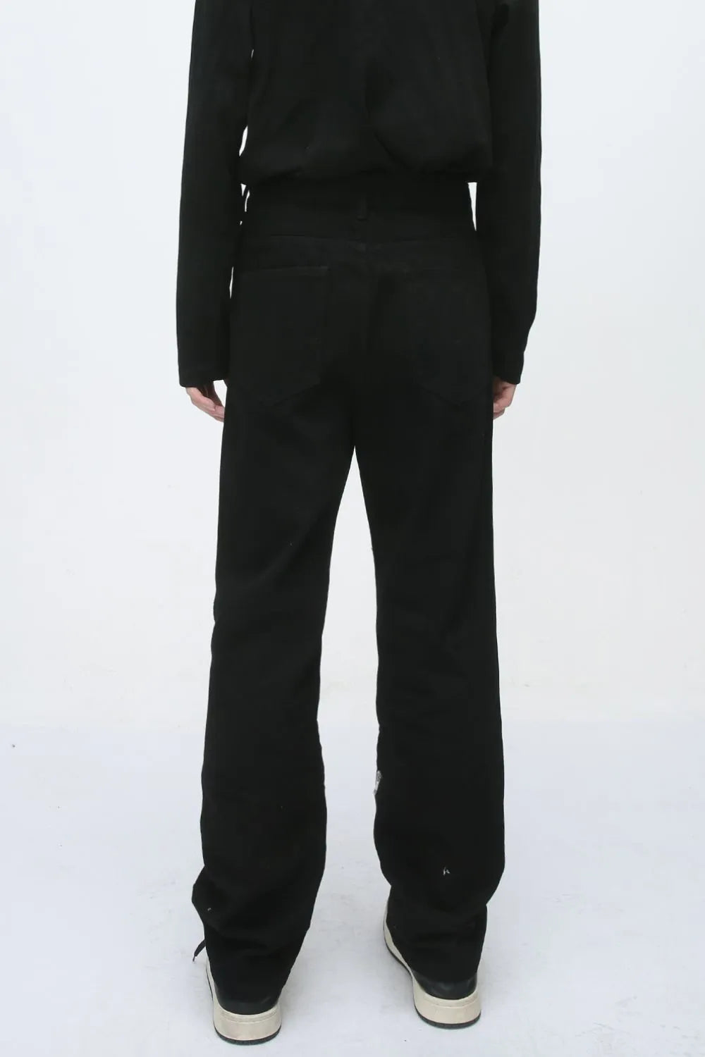 Men's Zip Decor Straight Leg Jeans