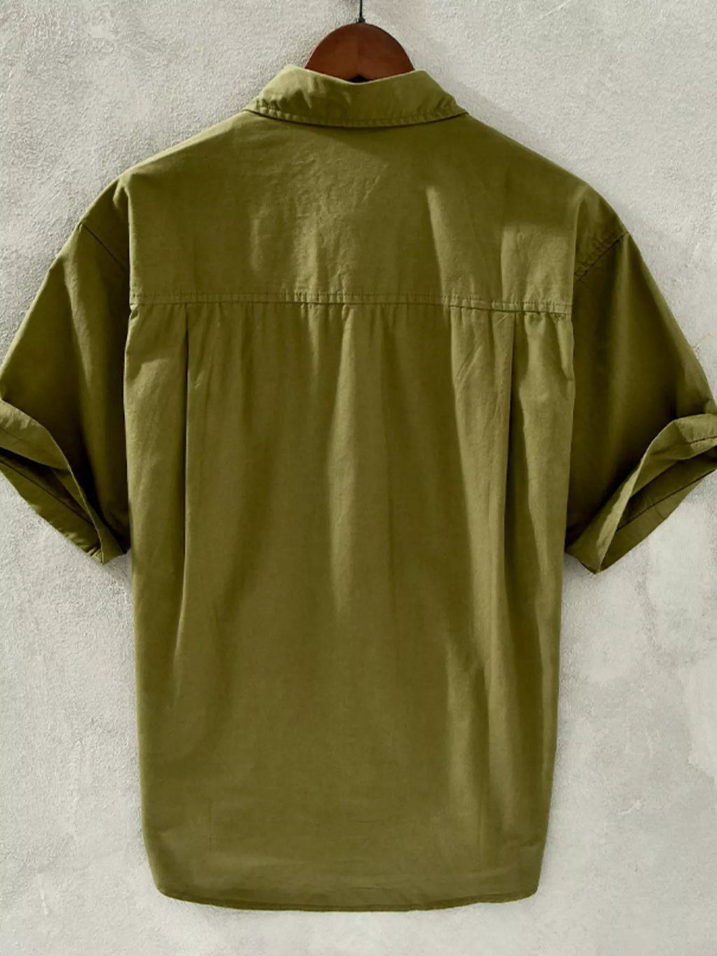 Men's Plus Size Button Up Short Sleeve Shirt