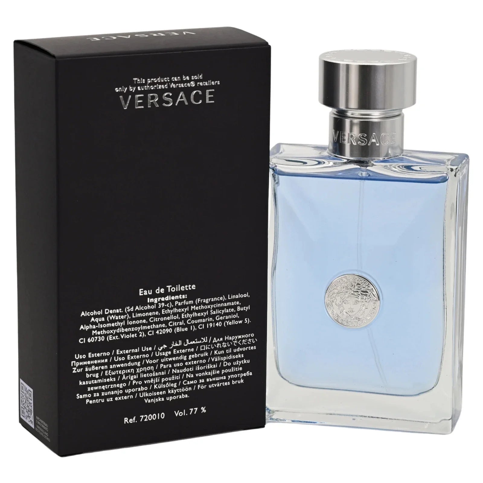 Versace Pour Homme Eau de Toilette for Men – 3.4 oz Fresh Citrus Woody Fragrance