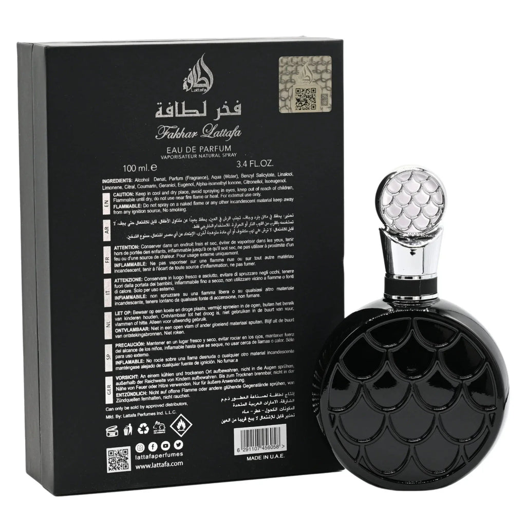 Lattafa Fakharmen Eau De Parfum Spray for Men 3.4 oz