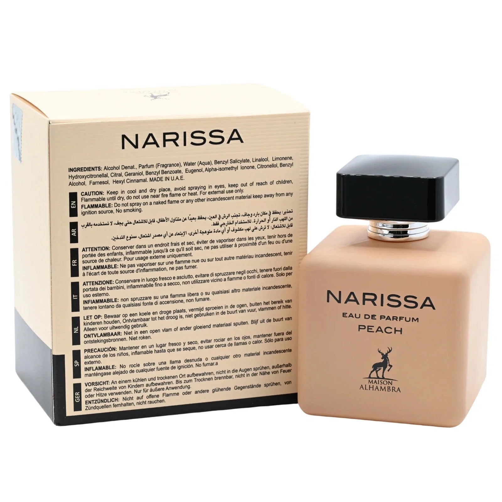 Maison Alhambra Narissa Peach Women Eau De Parfum 3.4 oz