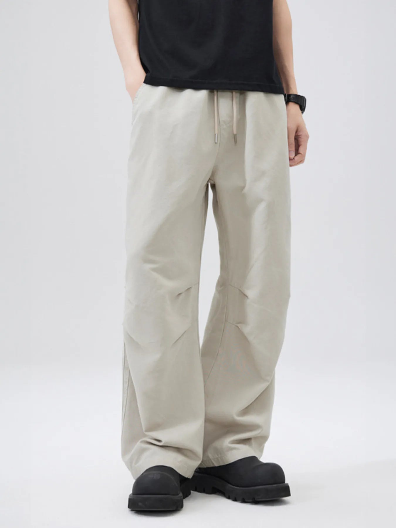 Men's Full Size Wide Leg Drawstring Pants Plus Size