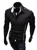 Men's Plus Size Slim Fit Long Sleeve Shirt