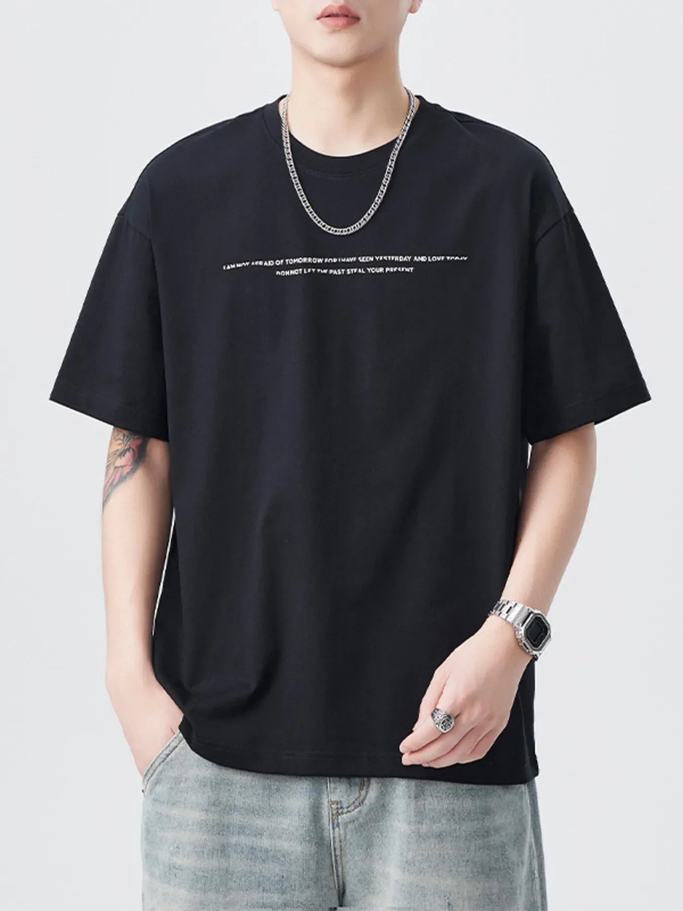 Men's Plus Size Round Neck Short Sleeve T-Shirt