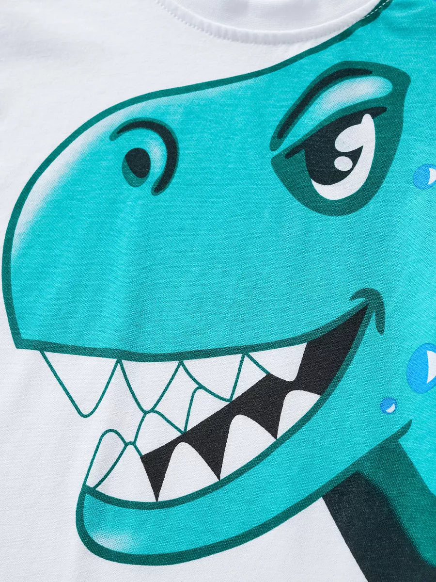 Children's Dinosaur Graphic T-shirt and Shorts Set