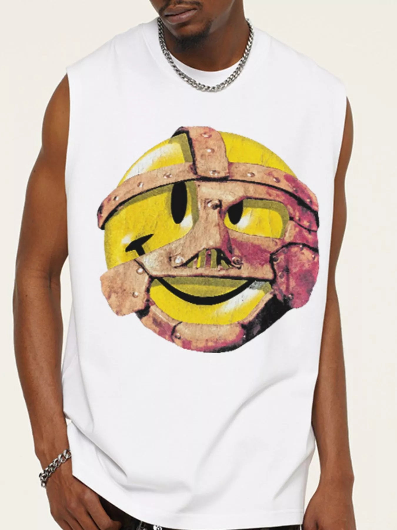 Men's Graphic Round Neck Tank Top