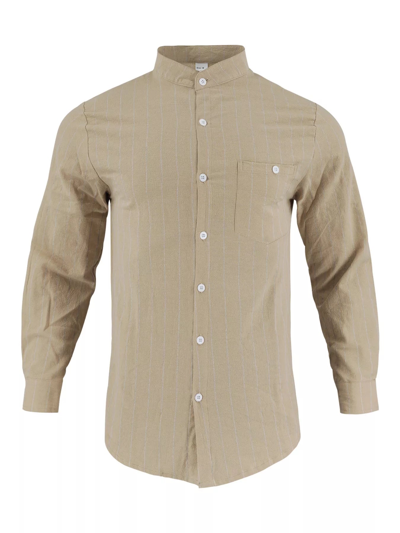 Men's Full Size Striped Button Up Shirt Plus Size