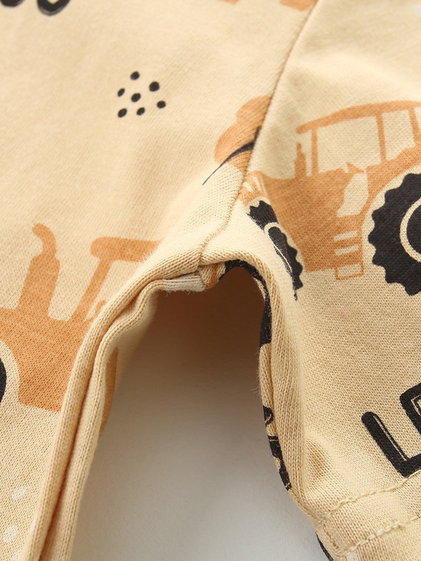 Children's Tractor Print Crew Neck Short Sleeve T-Shirt