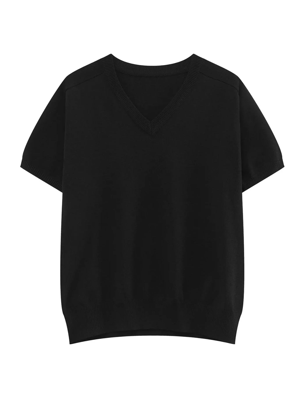 Men's V-Neck Short-Sleeve Knit T-Shirt