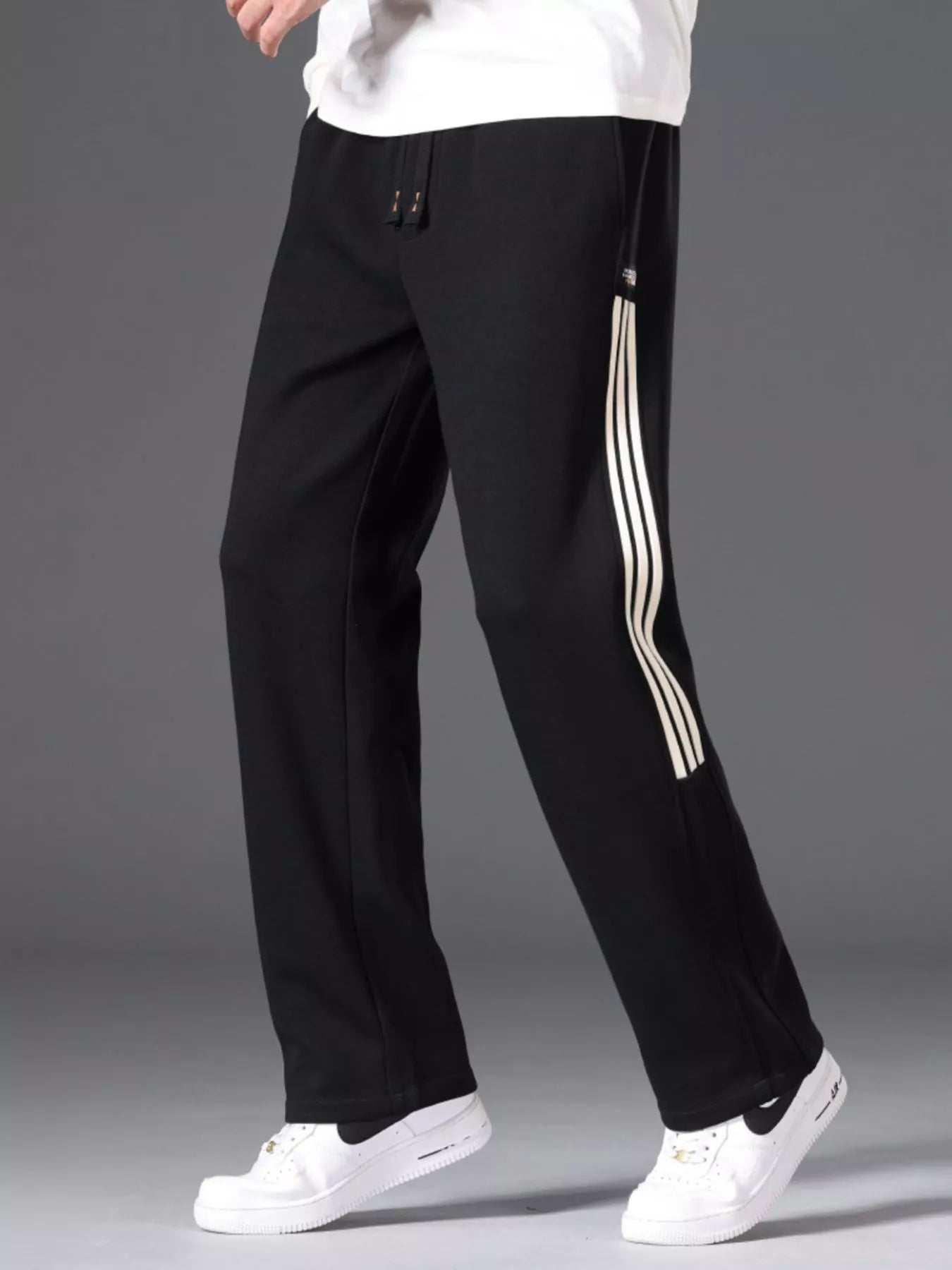 Men's Casual Striped Wide Leg Pants