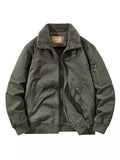Men's Plus Size Zip Up Sherpa Lined Jacket