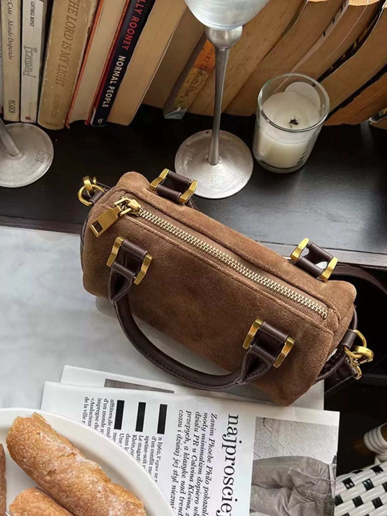 Vintage Barrel Crossbody Bag