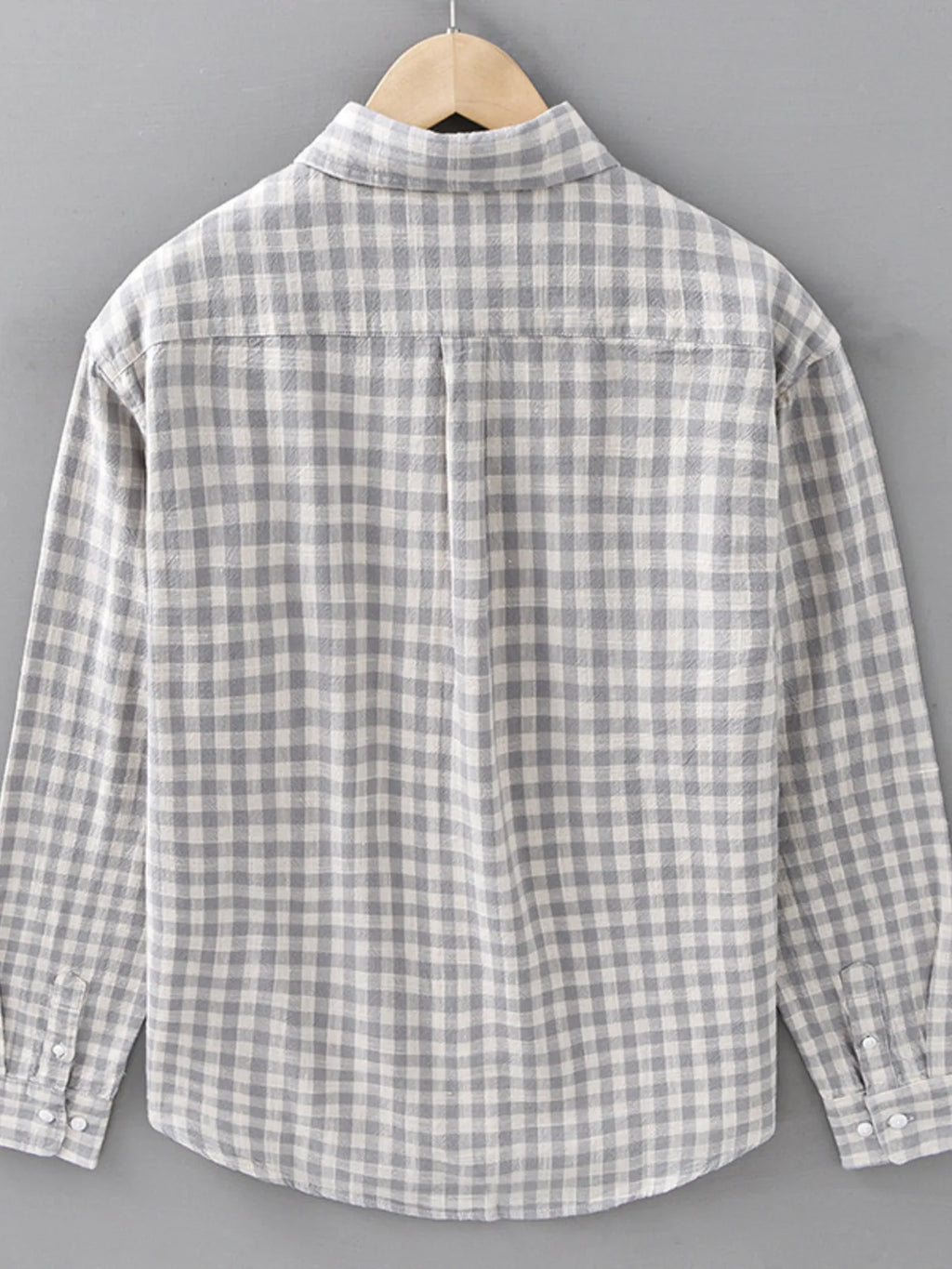 Men's Plus Size Plaid Button Up Long Sleeve Shirt