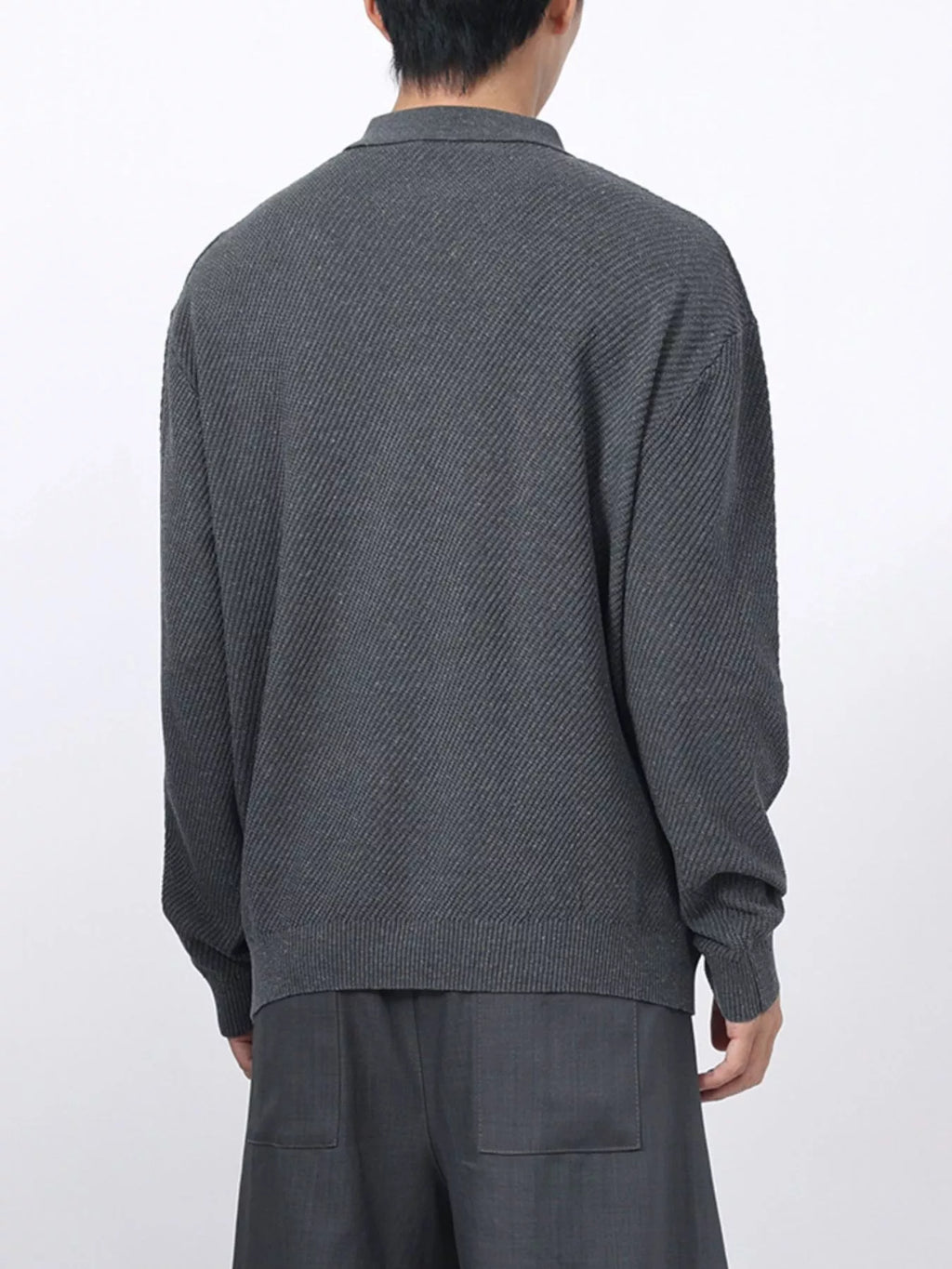 Men's Textured Long Sleeve Knit Top