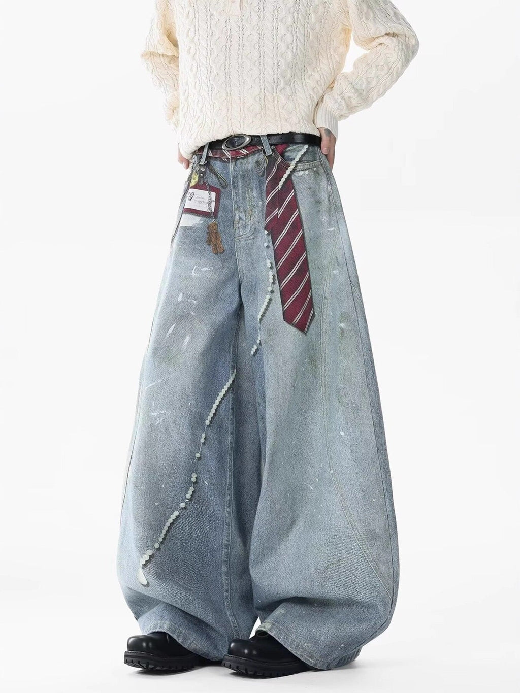 Men's Full Size Wide Leg Jeans Plus Size