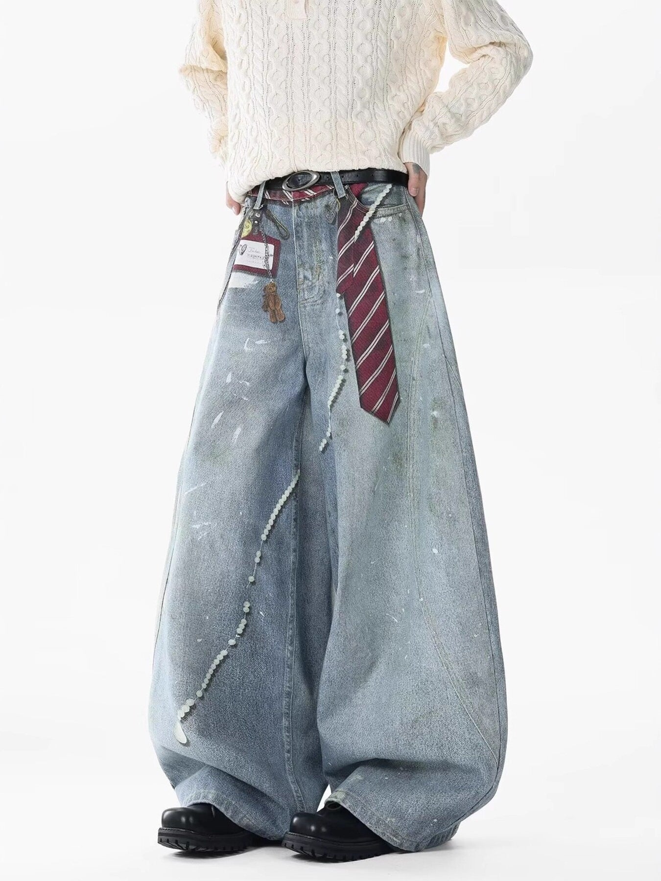Men's Full Size Wide Leg Jeans Plus Size