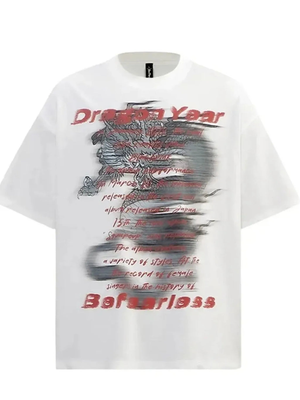Men's Oversized Dragon Graphic T-Shirt