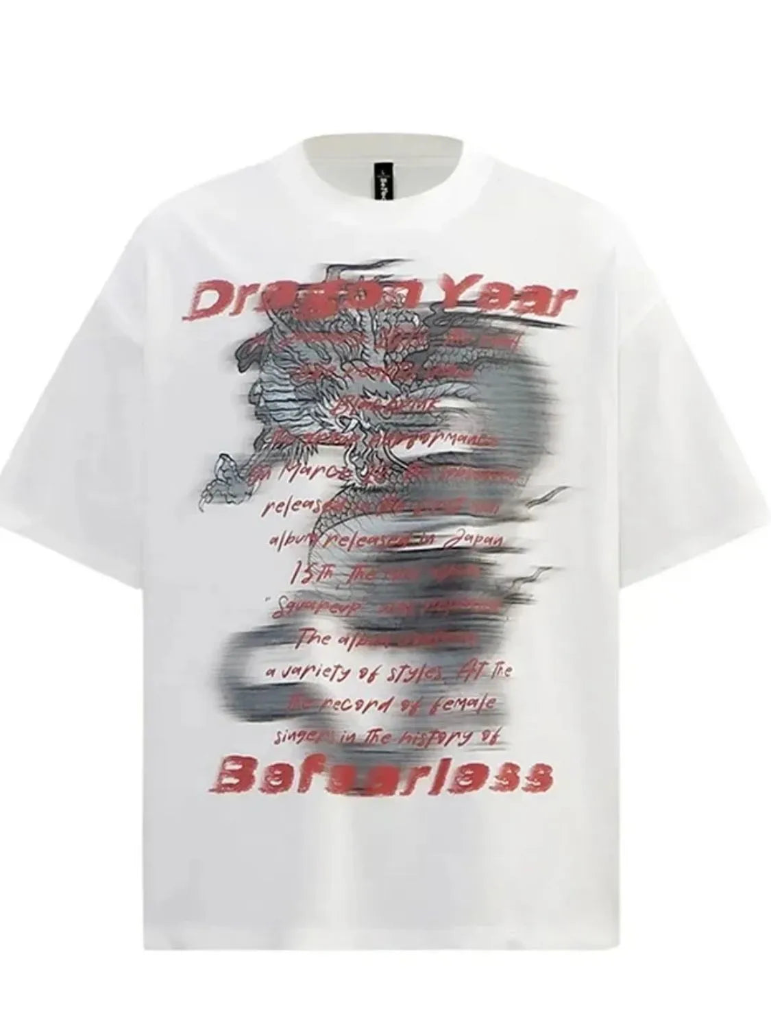 Men's Oversized Dragon Graphic T-Shirt