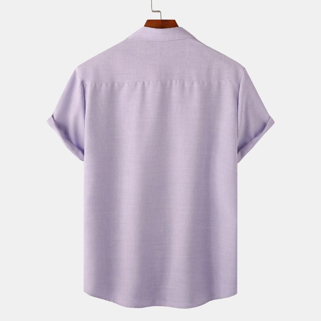 Men's Plus Size Button Up Short Sleeve Shirt